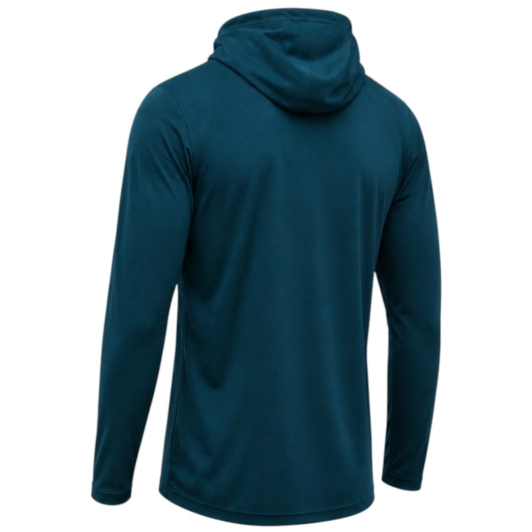 Playera Manga Larga con Capucha Azul
