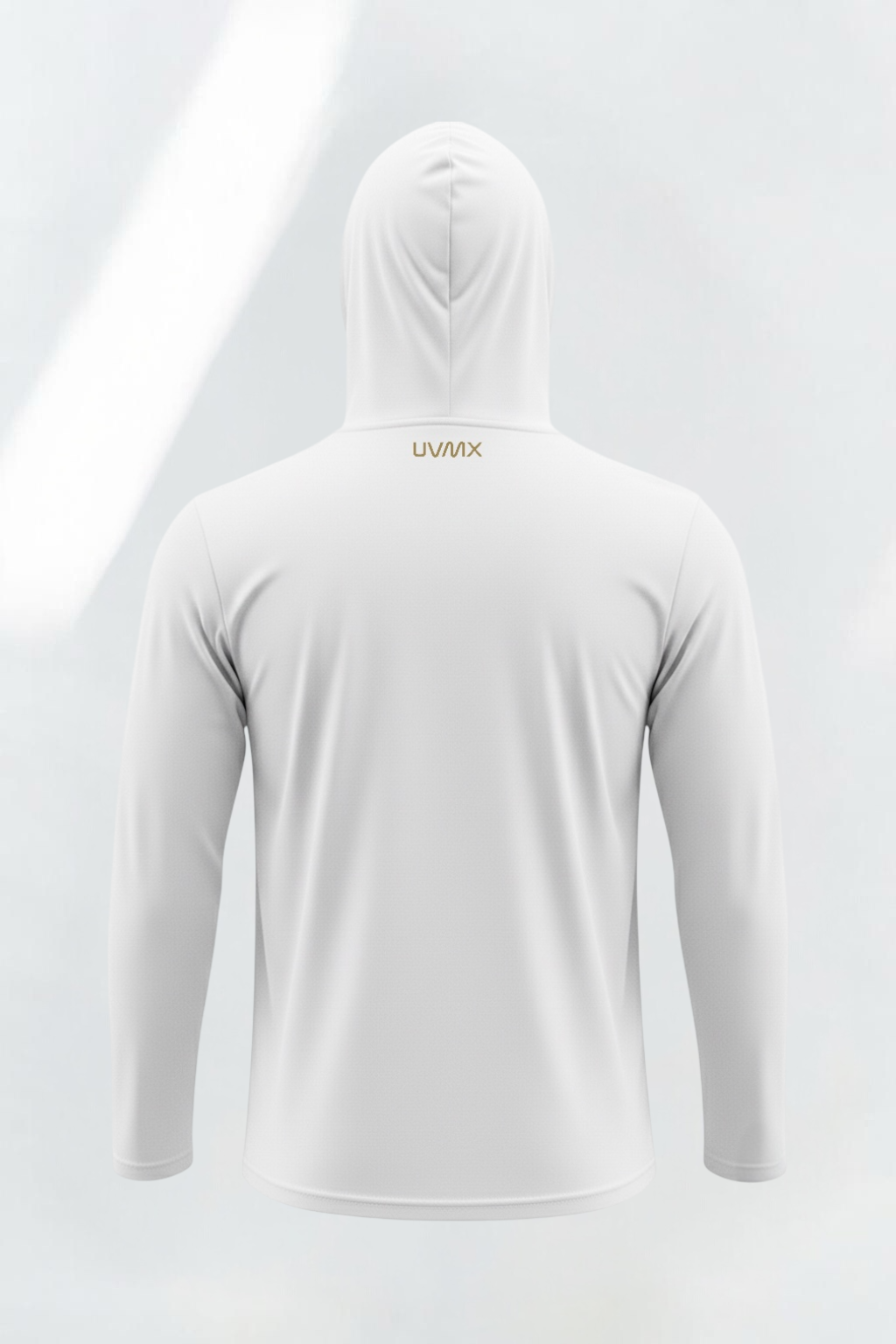 Playera Manga Larga con Capucha Blanca