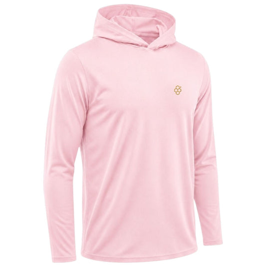 Playera Manga Larga con Capucha Rosa