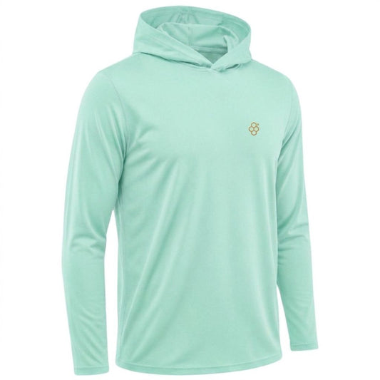 Playera Manga Larga con Capucha Menta
