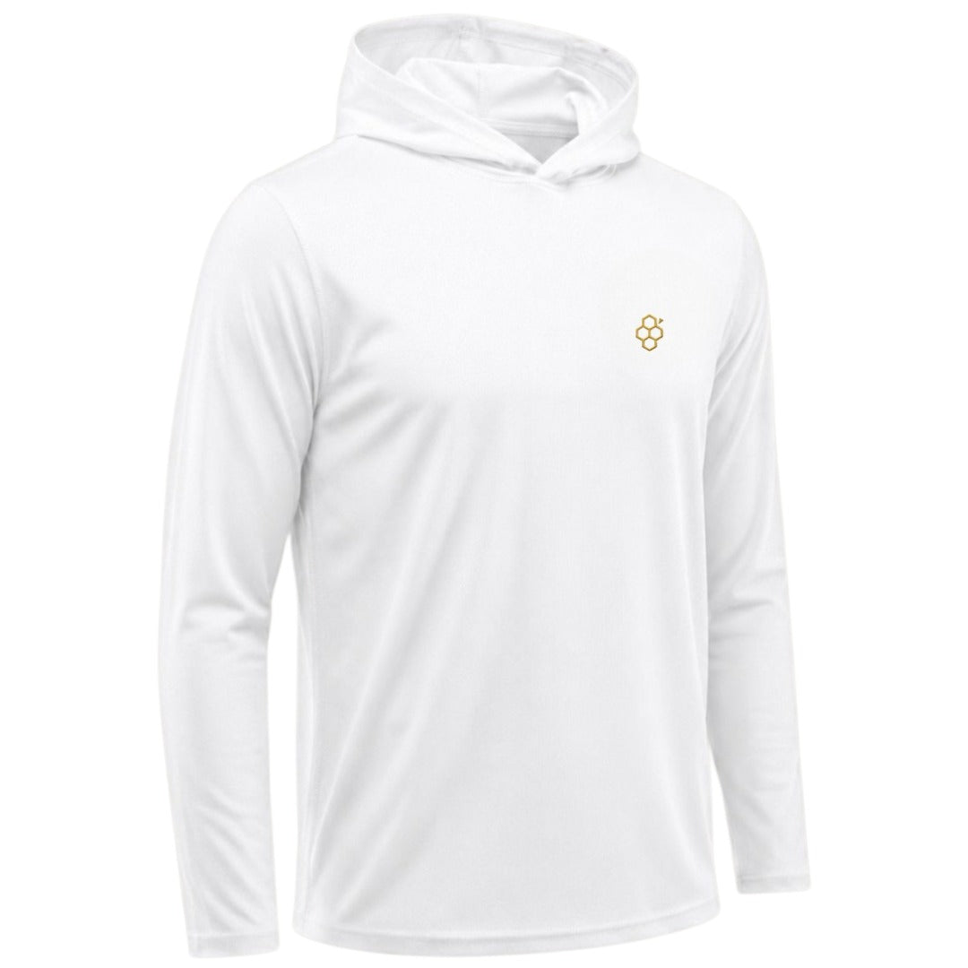 White Long Sleeve Hooded T-Shirt