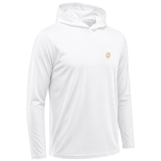 White Long Sleeve Hooded T-Shirt