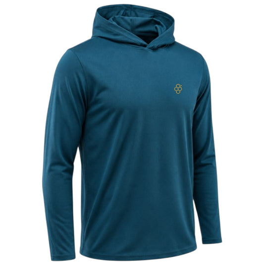 Long Sleeve Hooded T-Shirt Blue